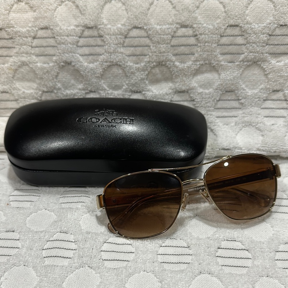 Coach Brown Aviator Sunglasses